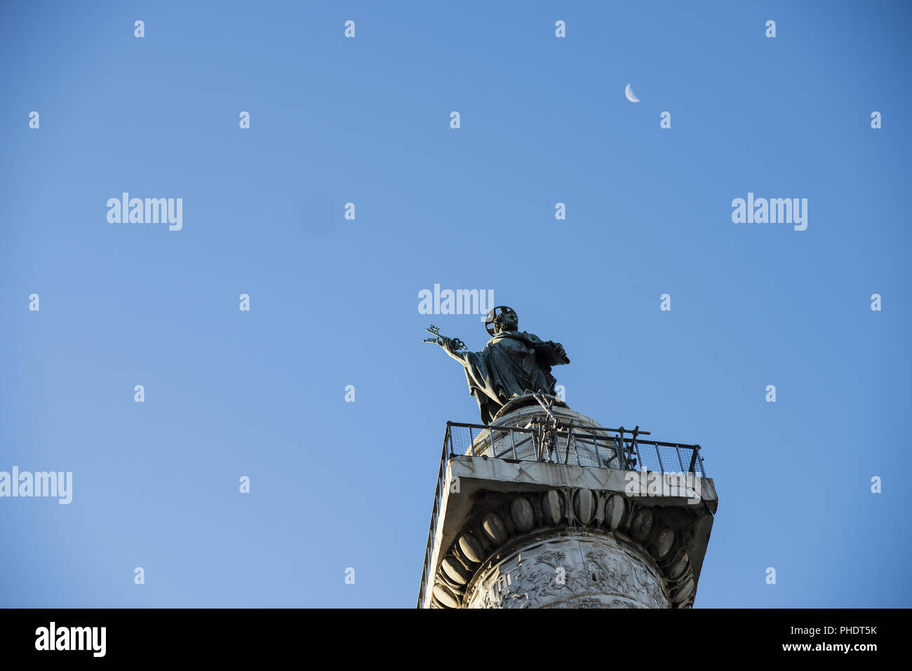 Italie, Rome, la colonne Trajane Banque D'Images