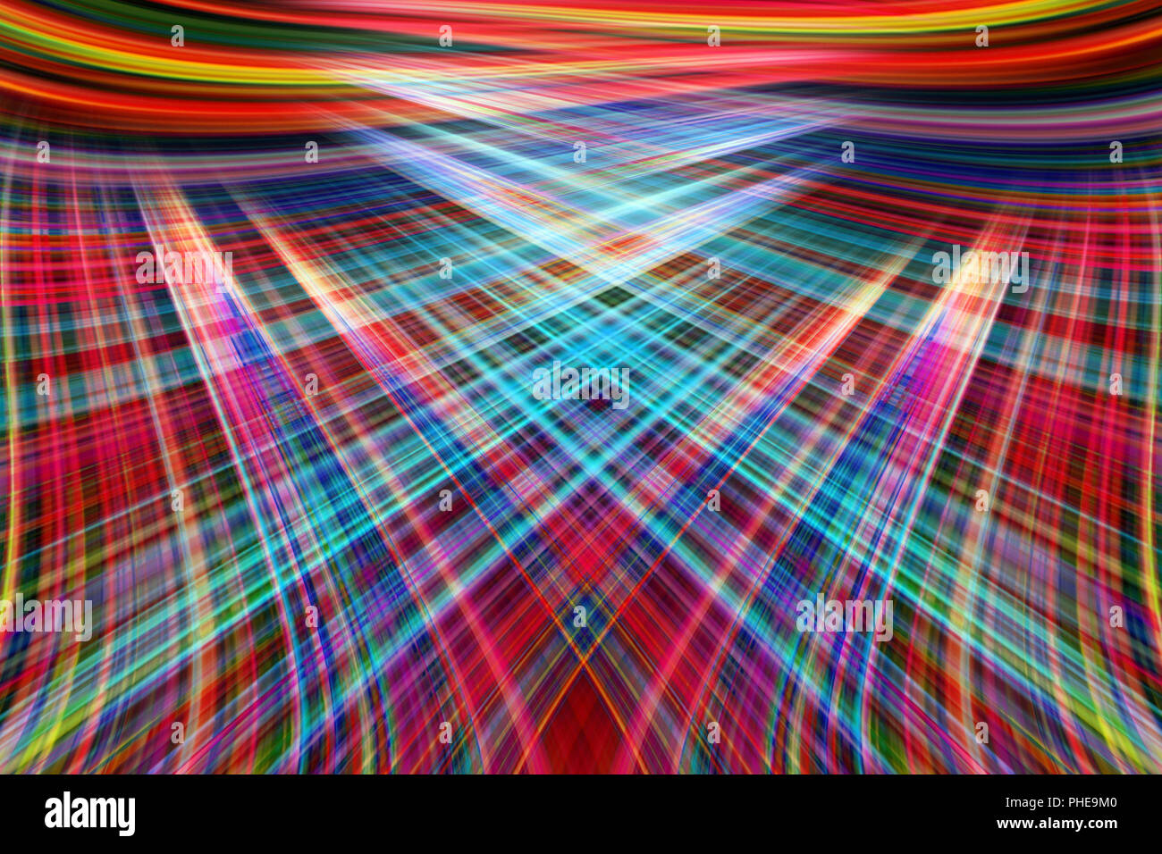 La lumière d'arrière-plan des sentiers colorés Banque D'Images