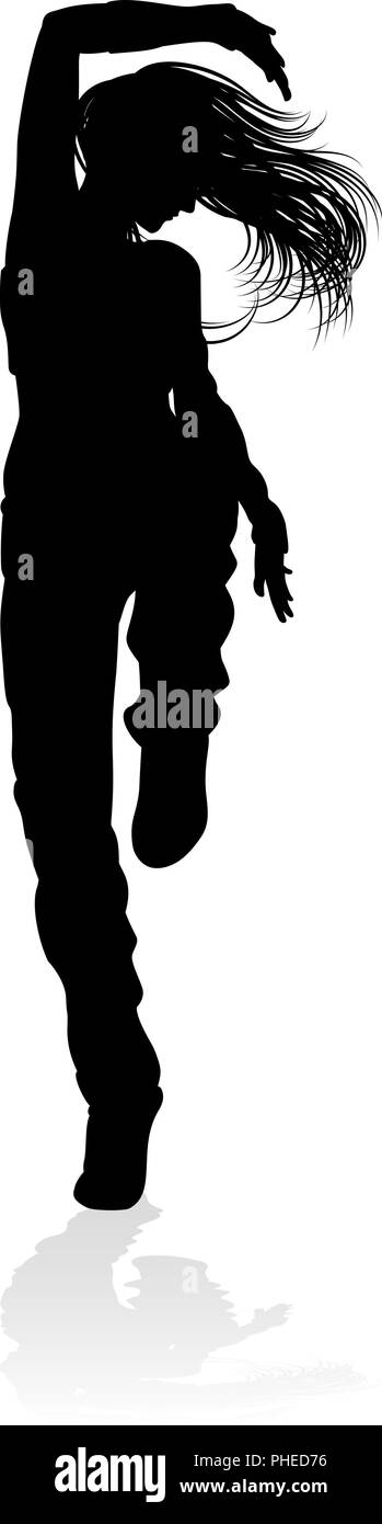 Street Dance Dancer Silhouette Illustration de Vecteur