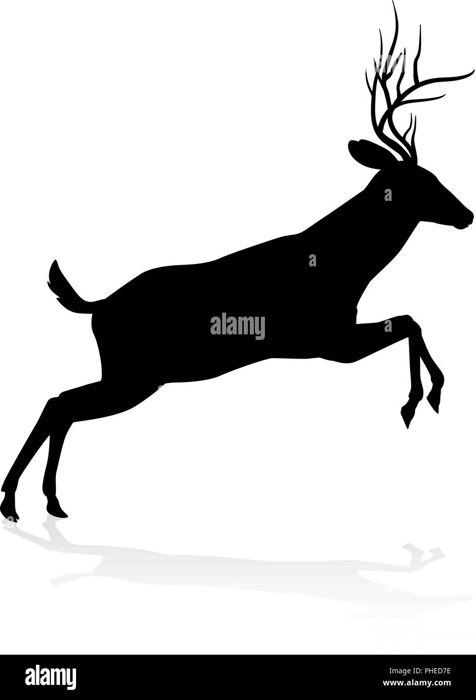 Silhouette Animal Deer Illustration de Vecteur