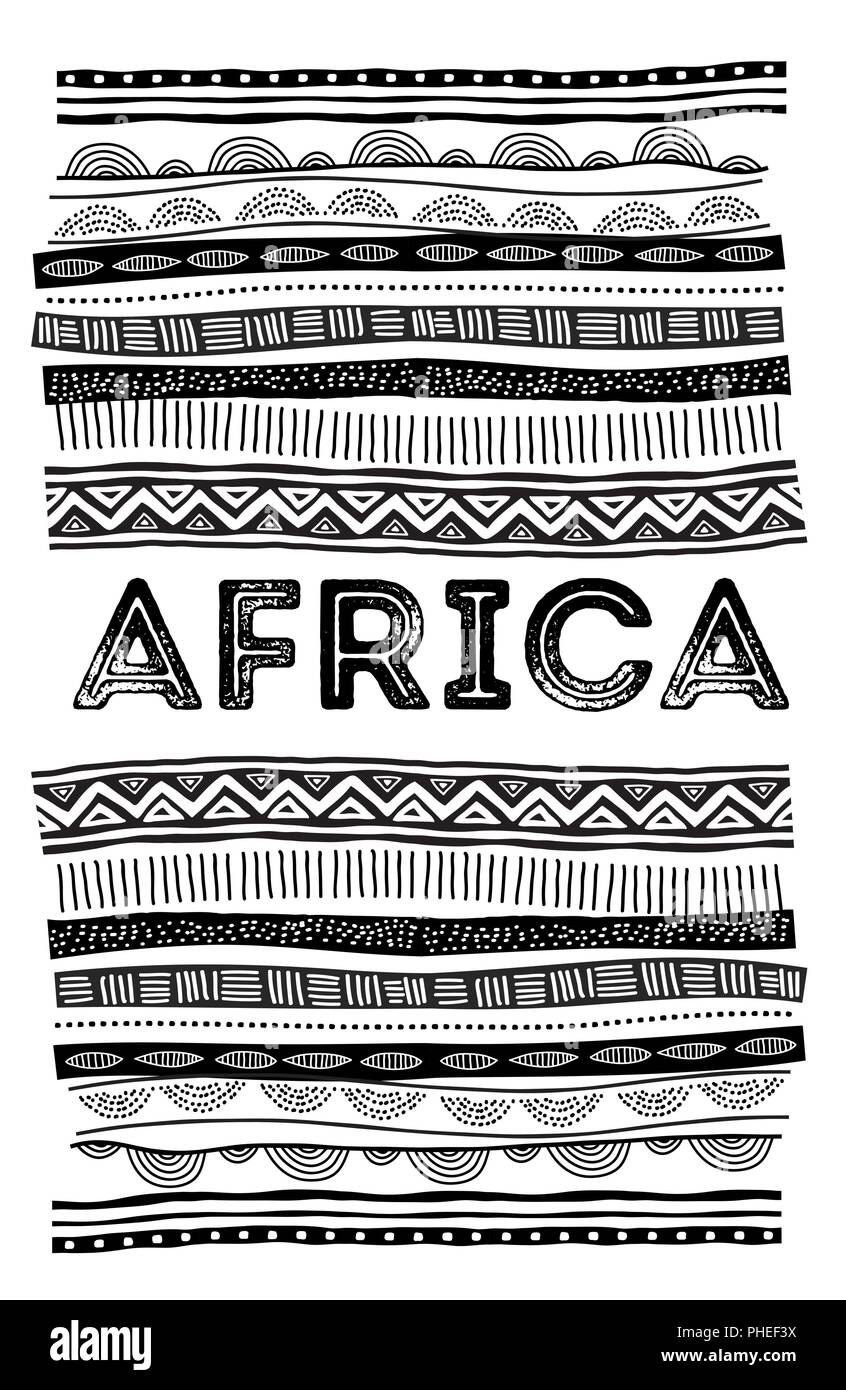 Contexte de l'Afrique, flyer avec tribal modèle traditionnel. Concept design Illustration de Vecteur