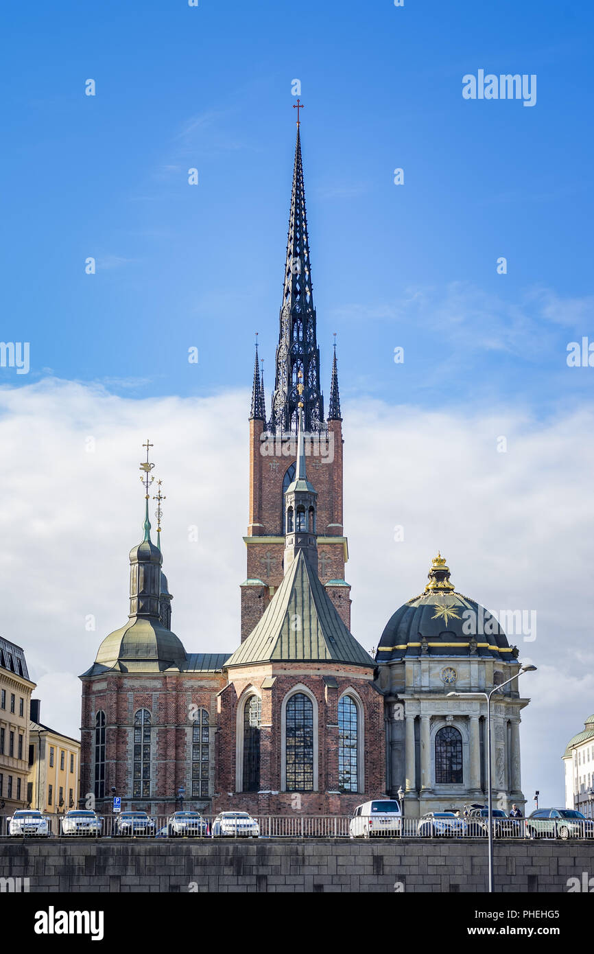 Eglise Riddarholmen à Stockholm en Suède Banque D'Images