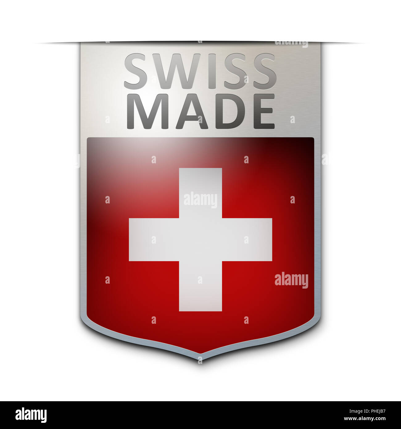 Badge Swiss made Banque D'Images