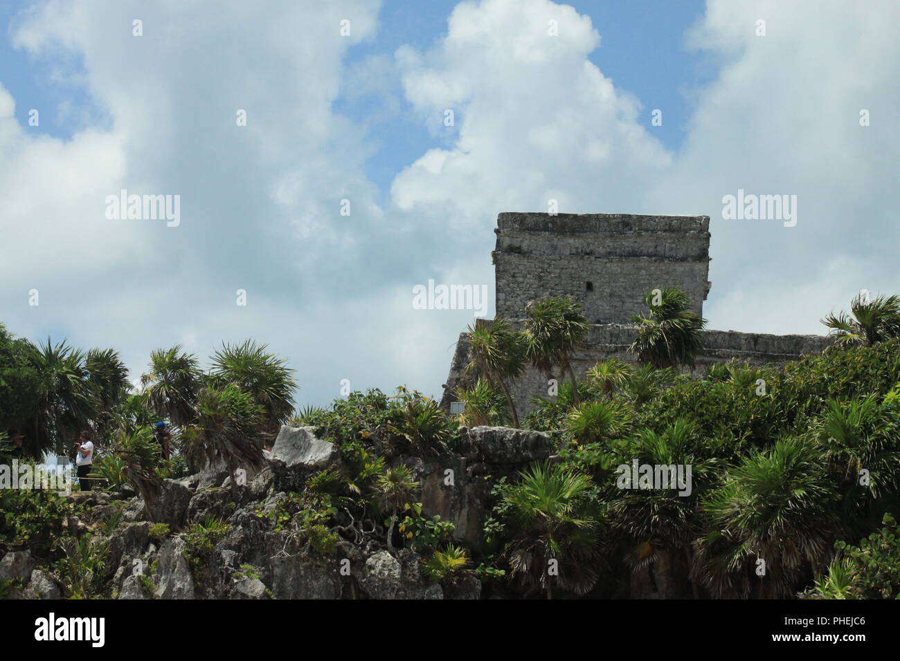 Ruines archéologiques de Cancún Banque D'Images
