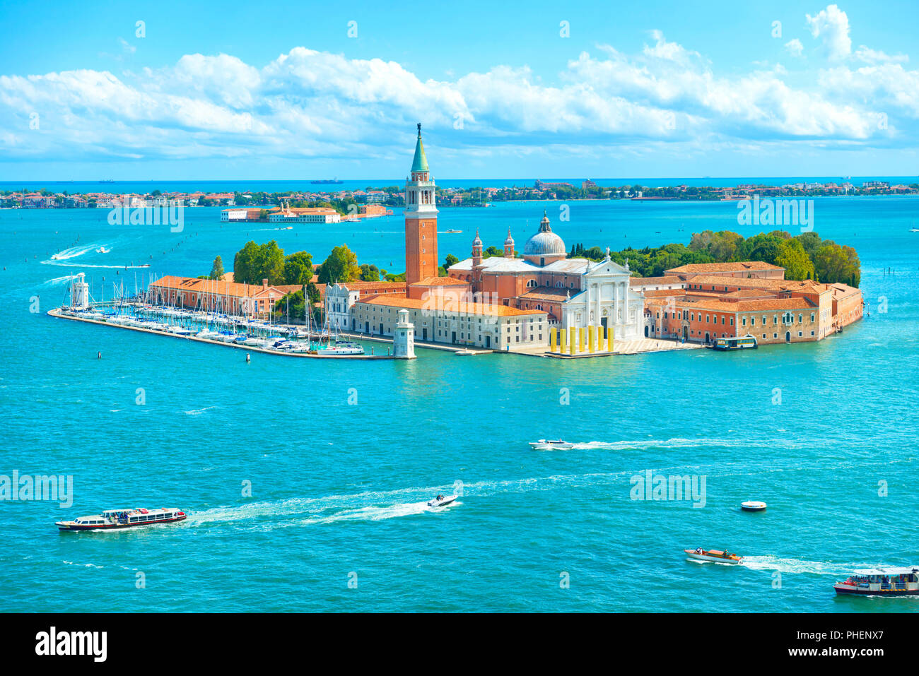 Vue de l'île San Giorgio Banque D'Images