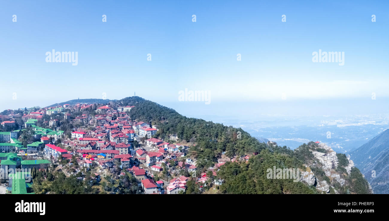 Cool street sur colline dans le mont Lushan Banque D'Images