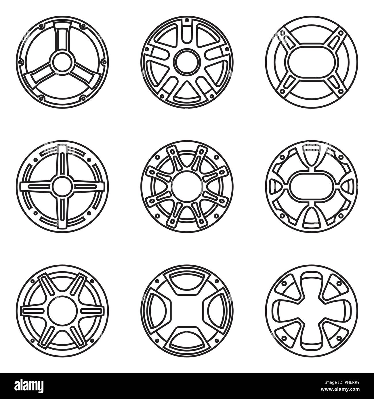 Le président de l'acier grill. Fine ligne vector Illustration de Vecteur