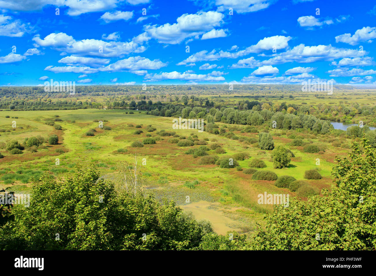 Paysage naturel à partir d'une vue d'ensemble Banque D'Images