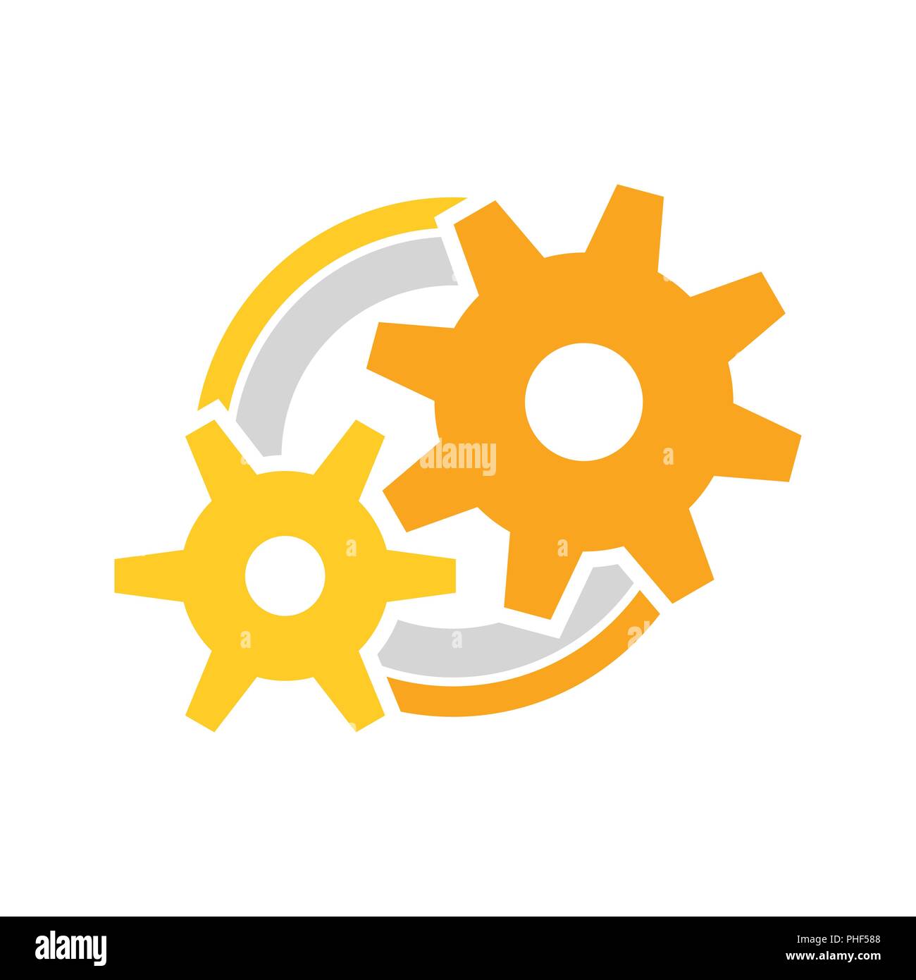 Cog ingénieur configuration roues symbole vecteur modèle de conception de logo graphique Illustration de Vecteur