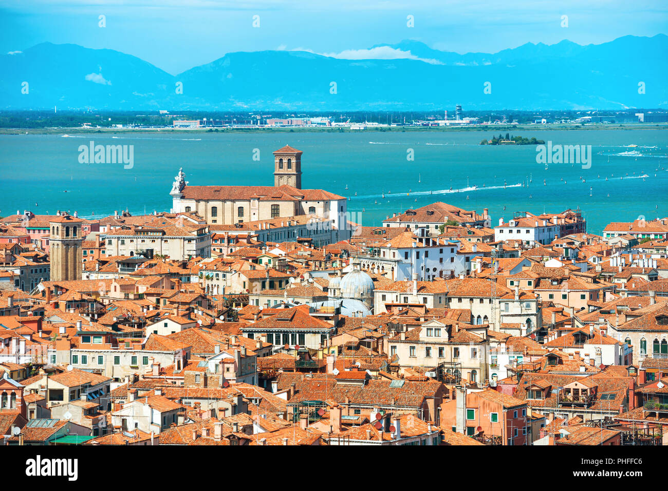 Vue aérienne de toits de Venise Banque D'Images