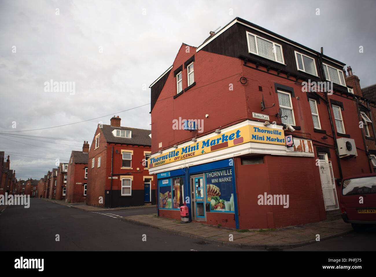 Certains boîtiers conseil local dans le quartier de woodhouse Leeds le logement social est une méthode de tenure par laquelle l'accueil est posse Banque D'Images