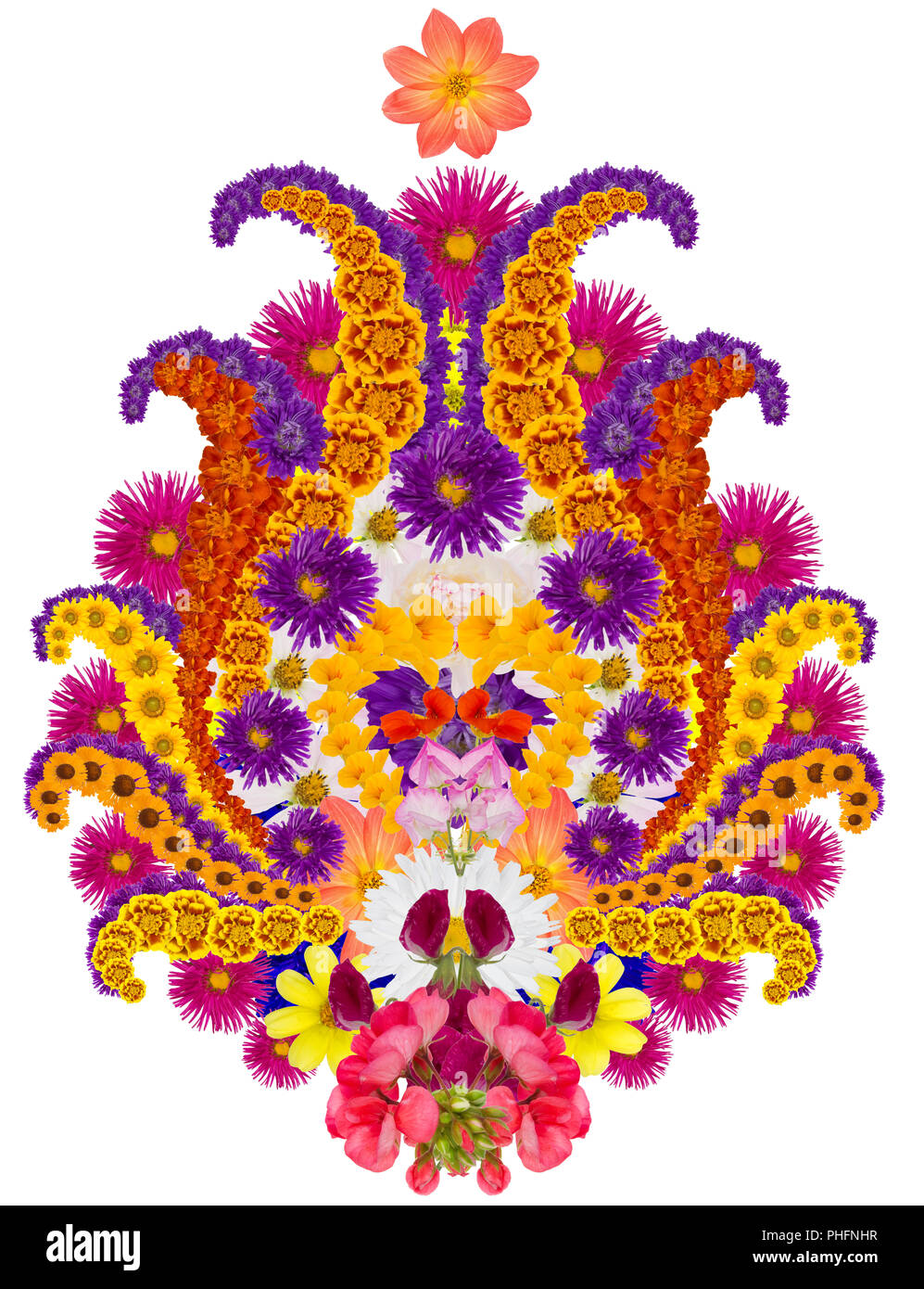 Tapis persan - Fleur de grenadier Banque D'Images