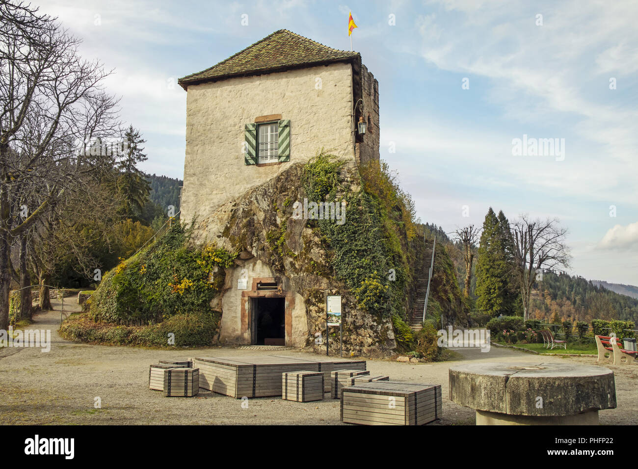 Tour Gunpowder, Hornberg Forêt Noire Banque D'Images