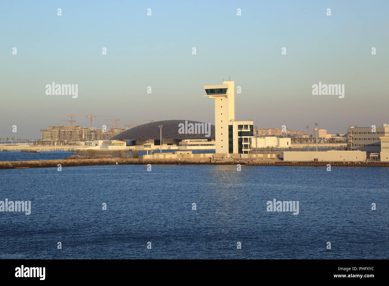 Abu Dhabi, d'entrée, Zayed et Musée du Louvre Banque D'Images