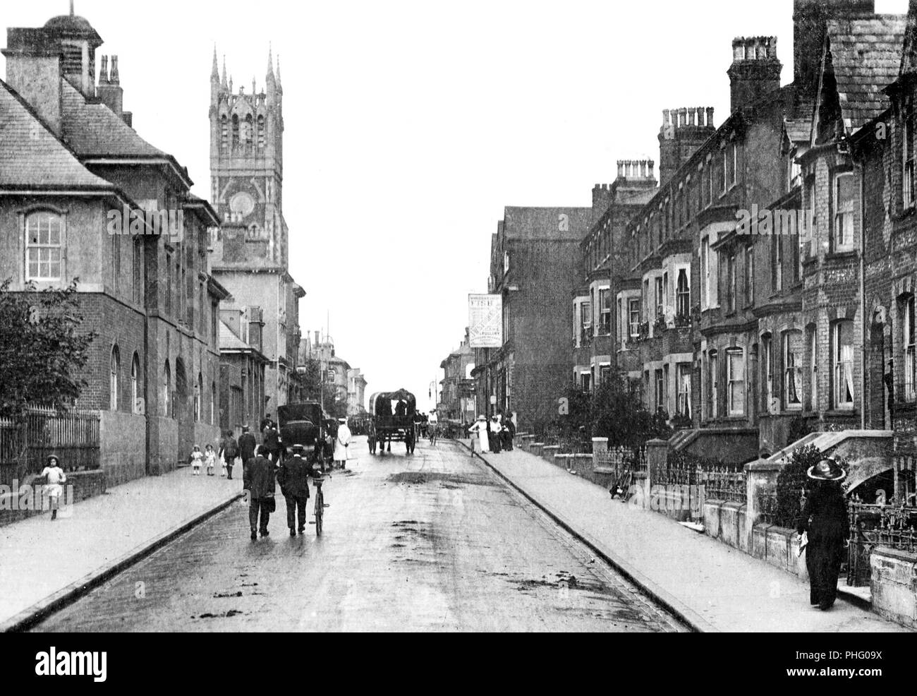 Grosvenor Road, Aldershot, début des années 1900 Banque D'Images