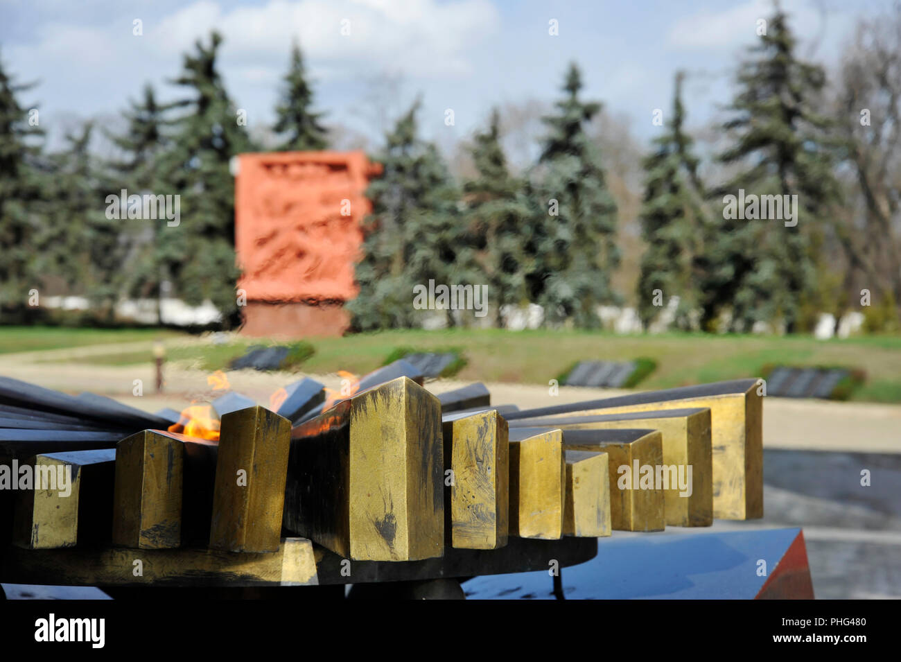 Mémorial en l'honneur de la victoire de la Seconde Guerre mondiale. Chisinau, Moldova Banque D'Images