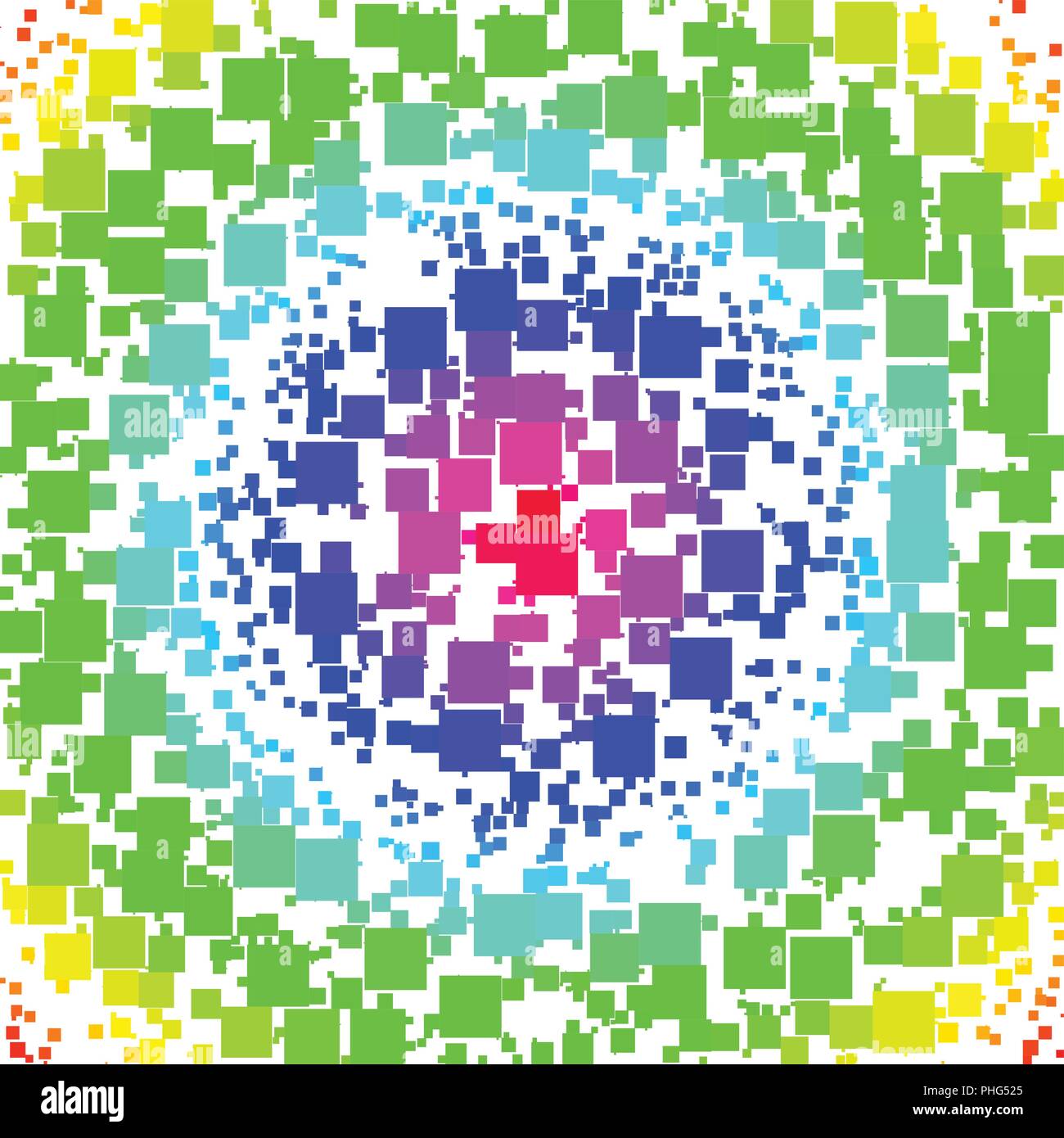 Vector background faite d'un gradient de couleur et de carrés éparpillés. Illustration de Vecteur