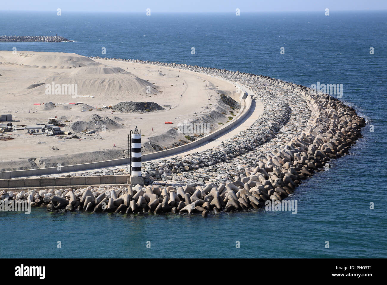 Dubai Maritime City, Landgewinnung Aufschüttung Banque D'Images
