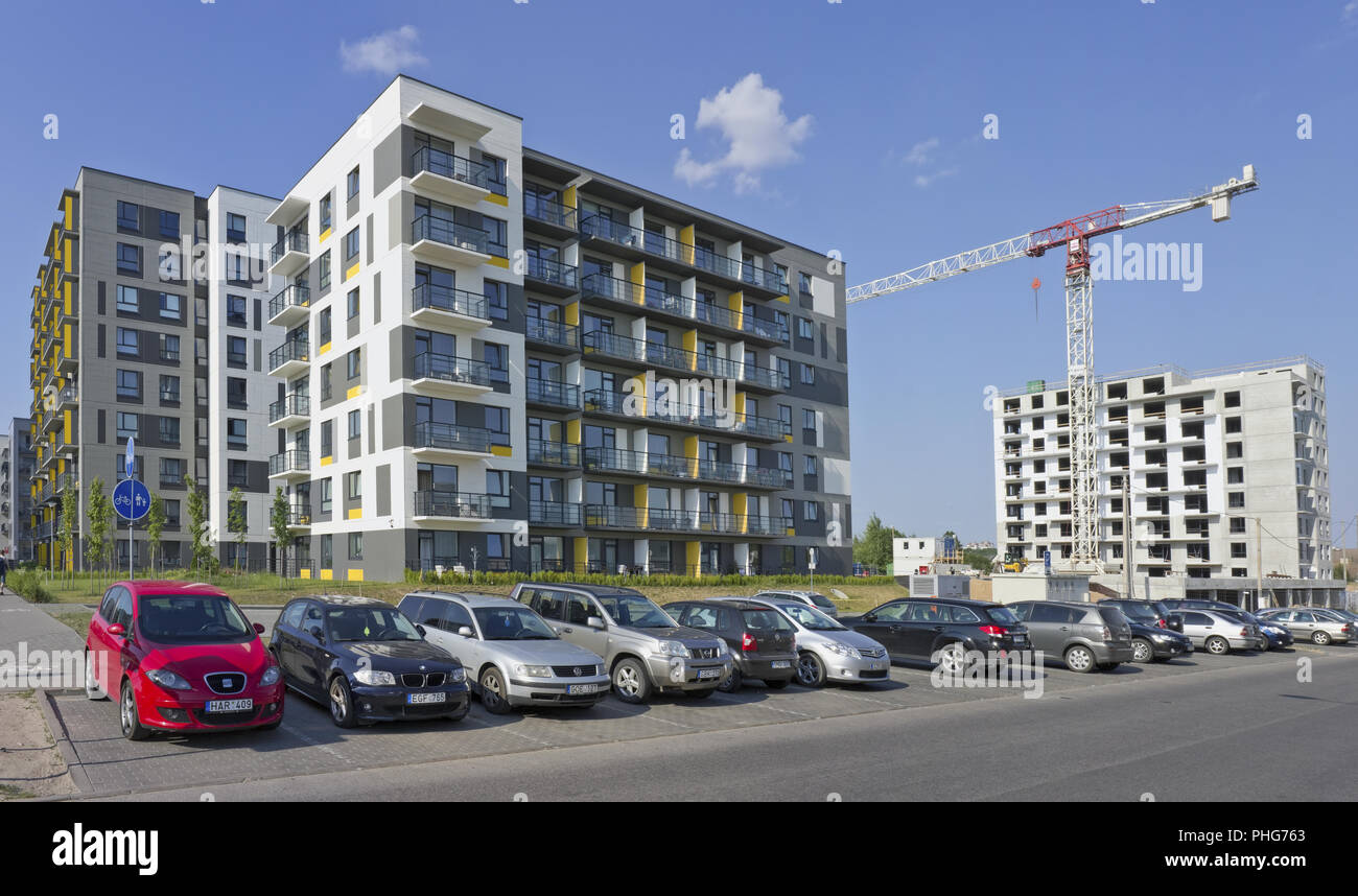 Nouvelle maison modulaire standard à un faible coût de construction d'appartements Banque D'Images