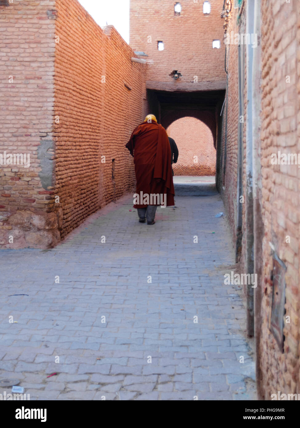 Tozeur-Tunisia, aperçus de la rues étroites du village Banque D'Images