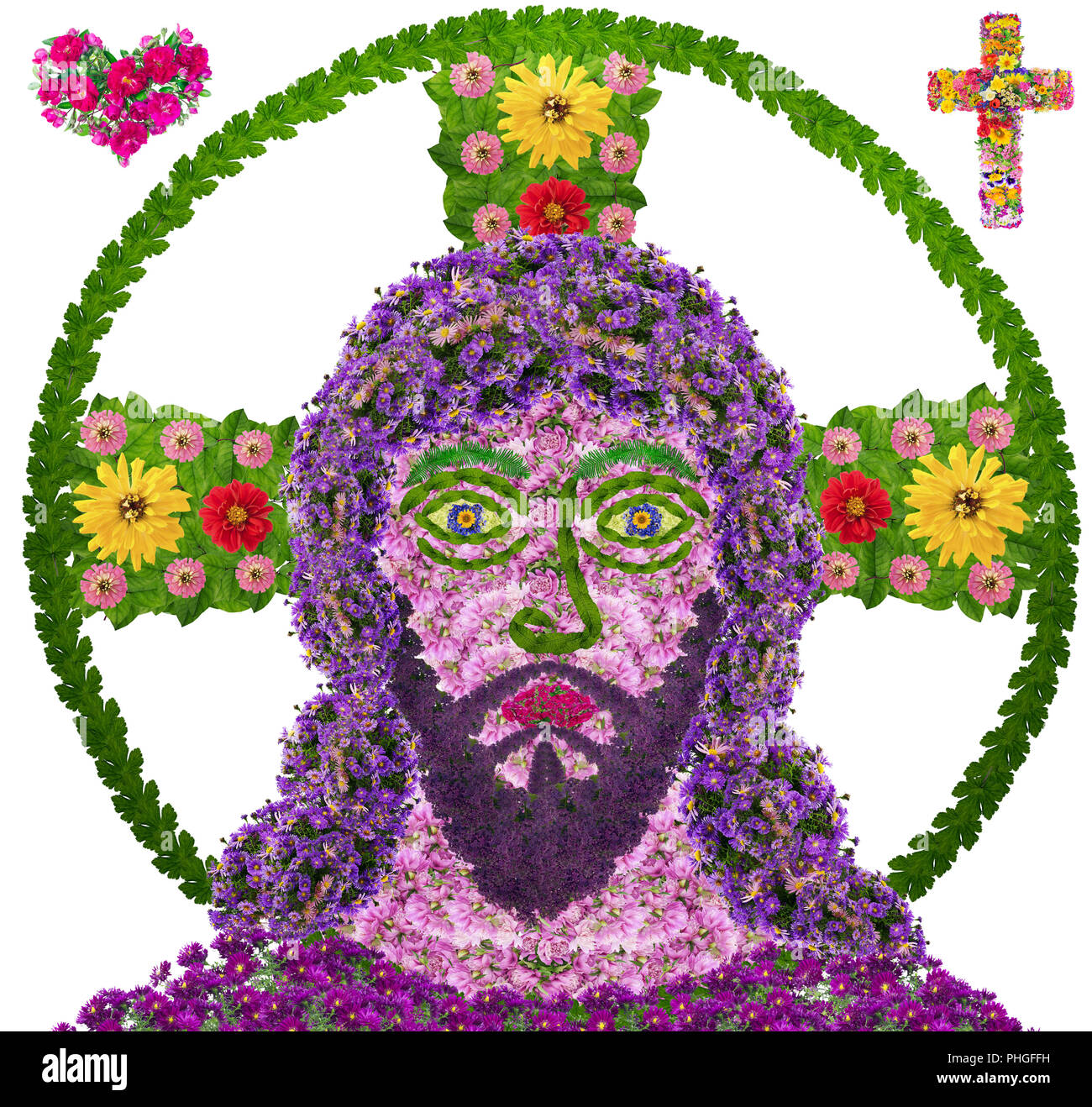 Jésus Christ naïf portrait Banque D'Images