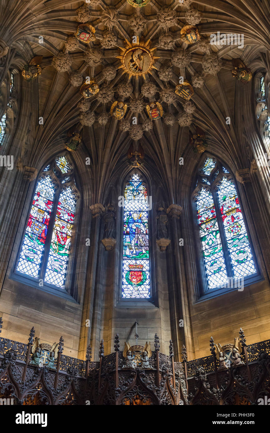 Chapelle Chardon de l'intérieur, la Cathédrale Saint-Gilles, Édimbourg, Écosse, Royaume-Uni Banque D'Images