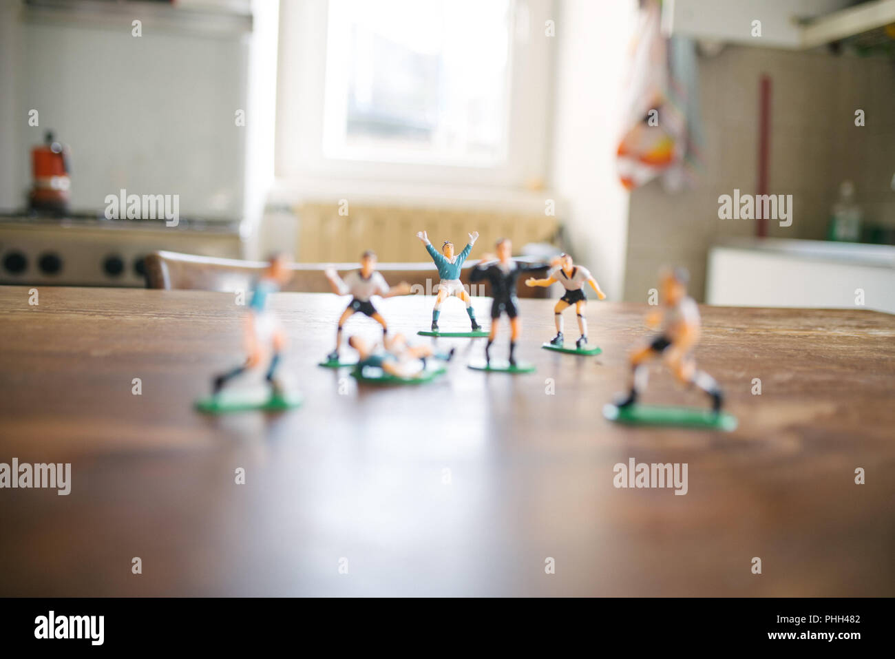 Vintage Subbuteo les joueurs de football et gardien de but Photo Stock - Alamy