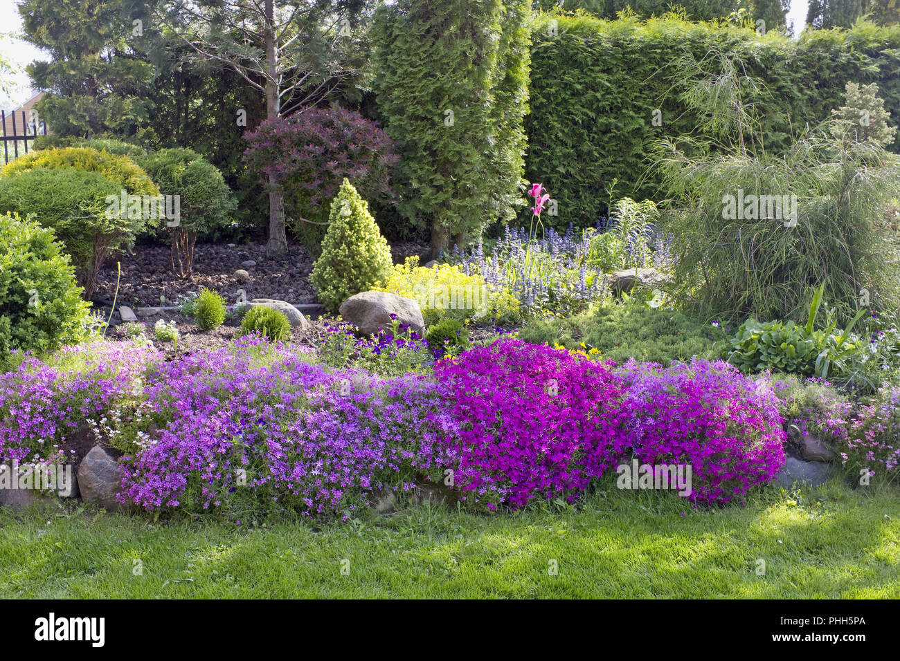 Partie d'une amende peut européen de printemps jardin paysage. Banque D'Images