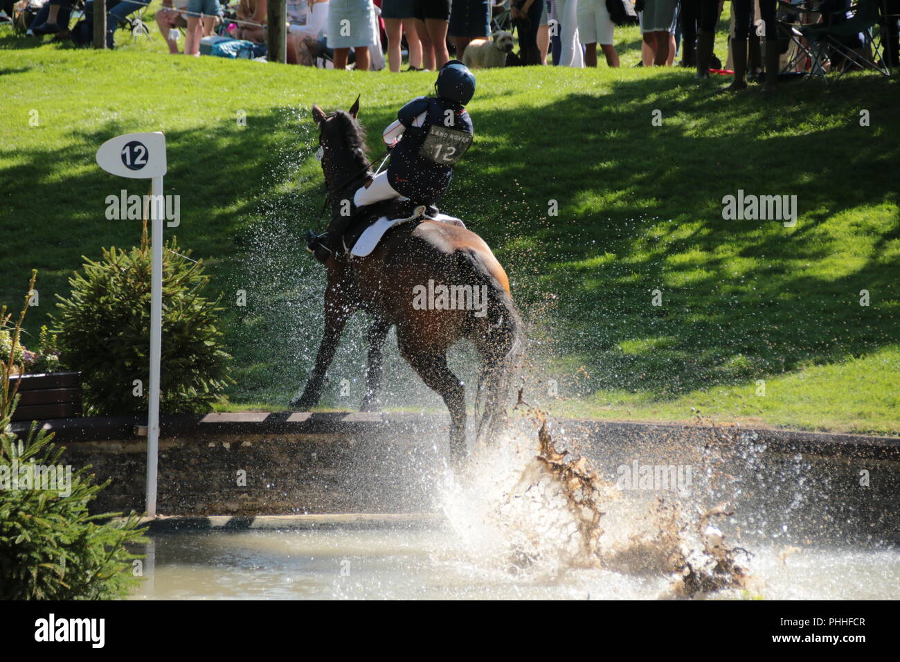 Burghley Horse Trials cross country Banque D'Images