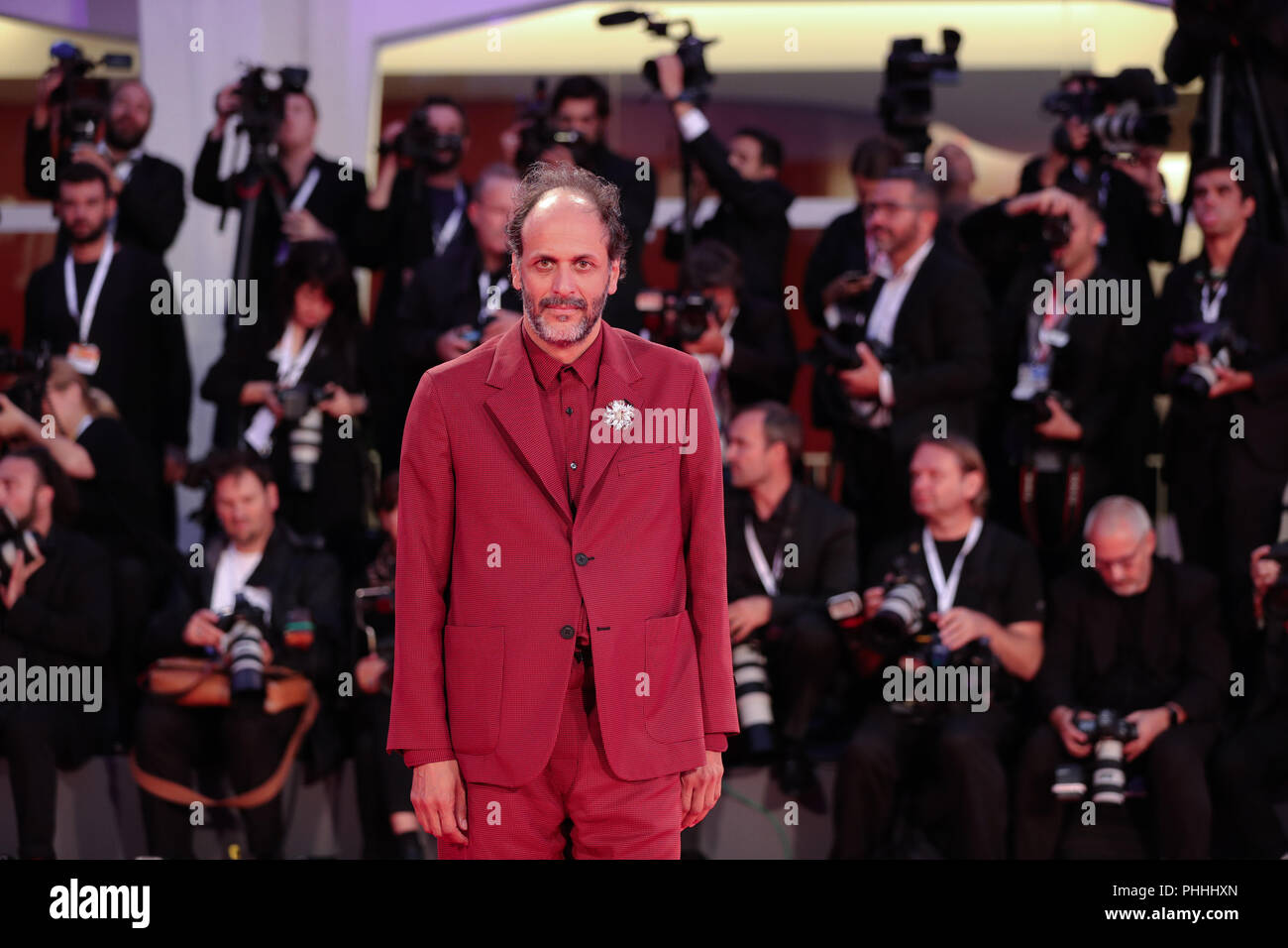 Venise, Italie. Du 1er septembre 2018. Directeur de Luca Guadagnino assiste à la première du film 'Suspiria' pendant le 75e Festival International du Film de Venise à Venise, Italie, le 1 septembre 2018. Credit : Cheng Tingting/Xinhua/Alamy Live News Banque D'Images