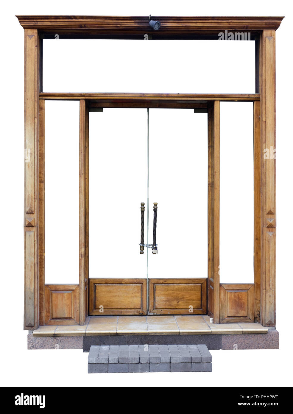 Les portes fermées en bois vintage Banque D'Images