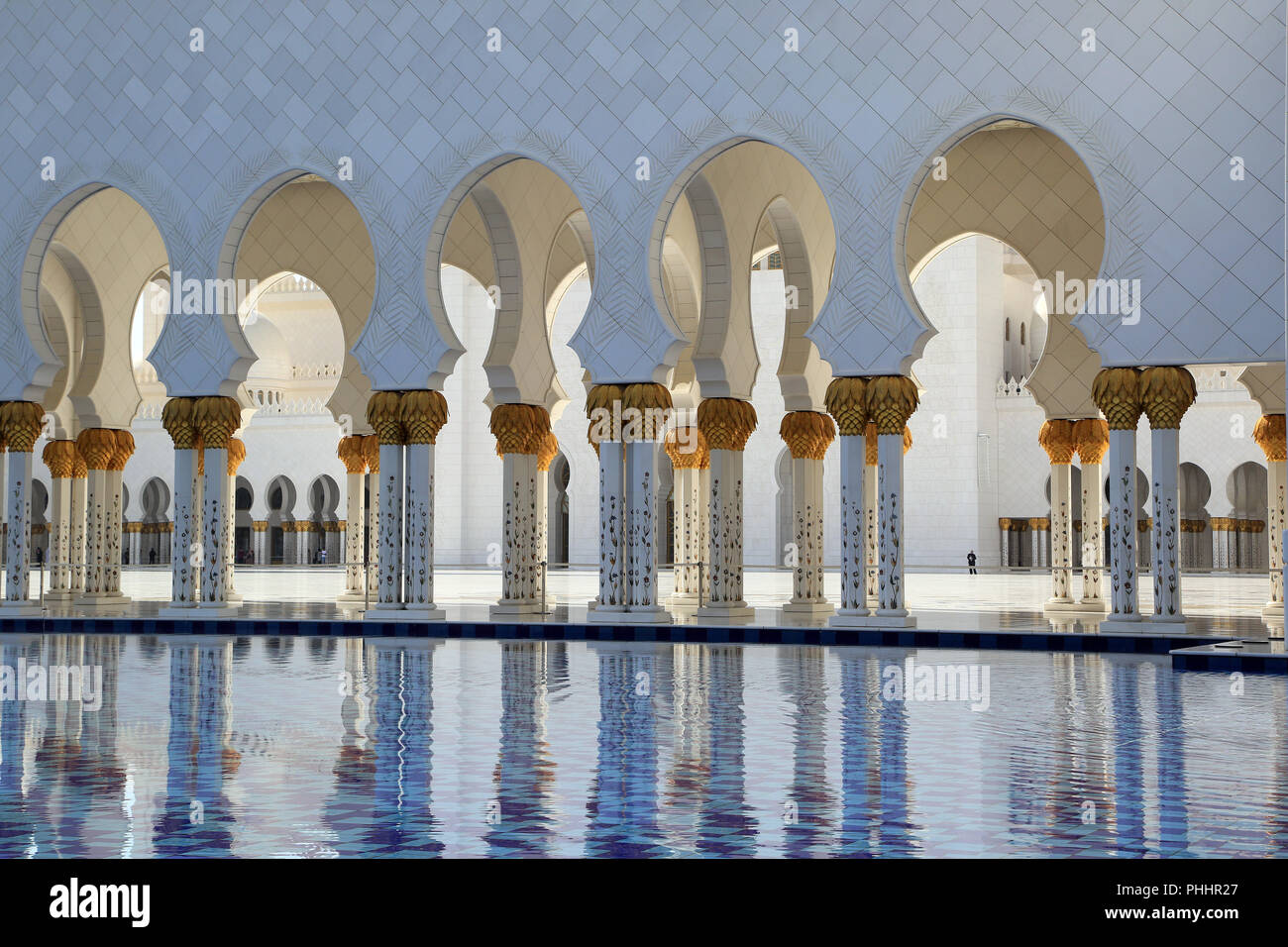 Abu Dhabi, la Grande Mosquée Sheikh Zayed, détails Banque D'Images