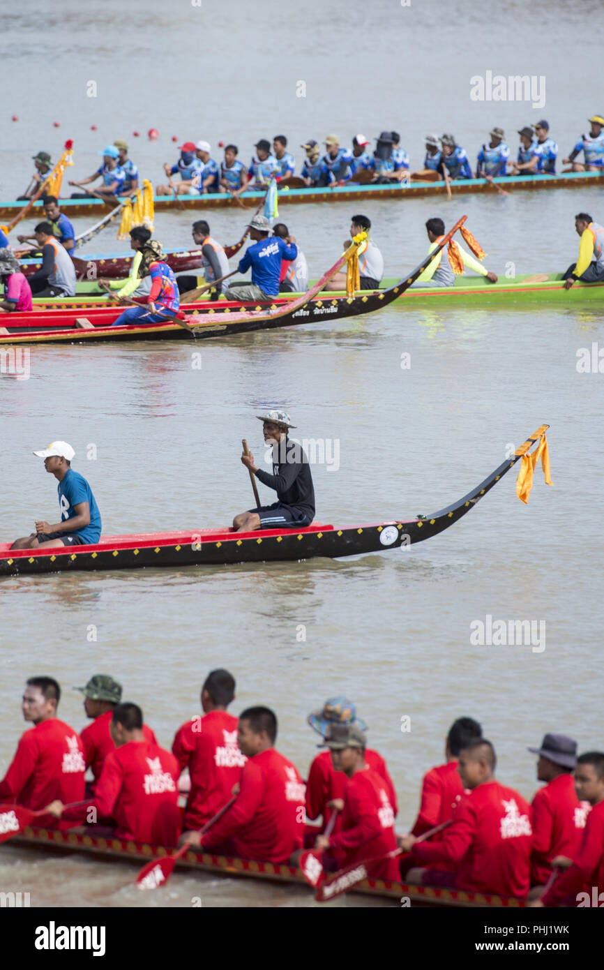 Thaïlande l'ISAN PHIMAI LONG BOAT RACE Banque D'Images