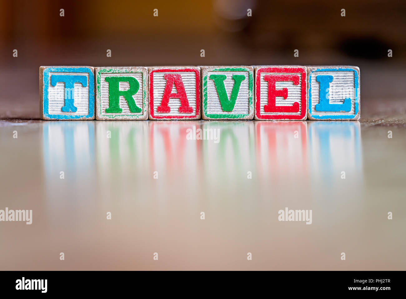 Lettre Toy blocks spelling le mot billet Banque D'Images