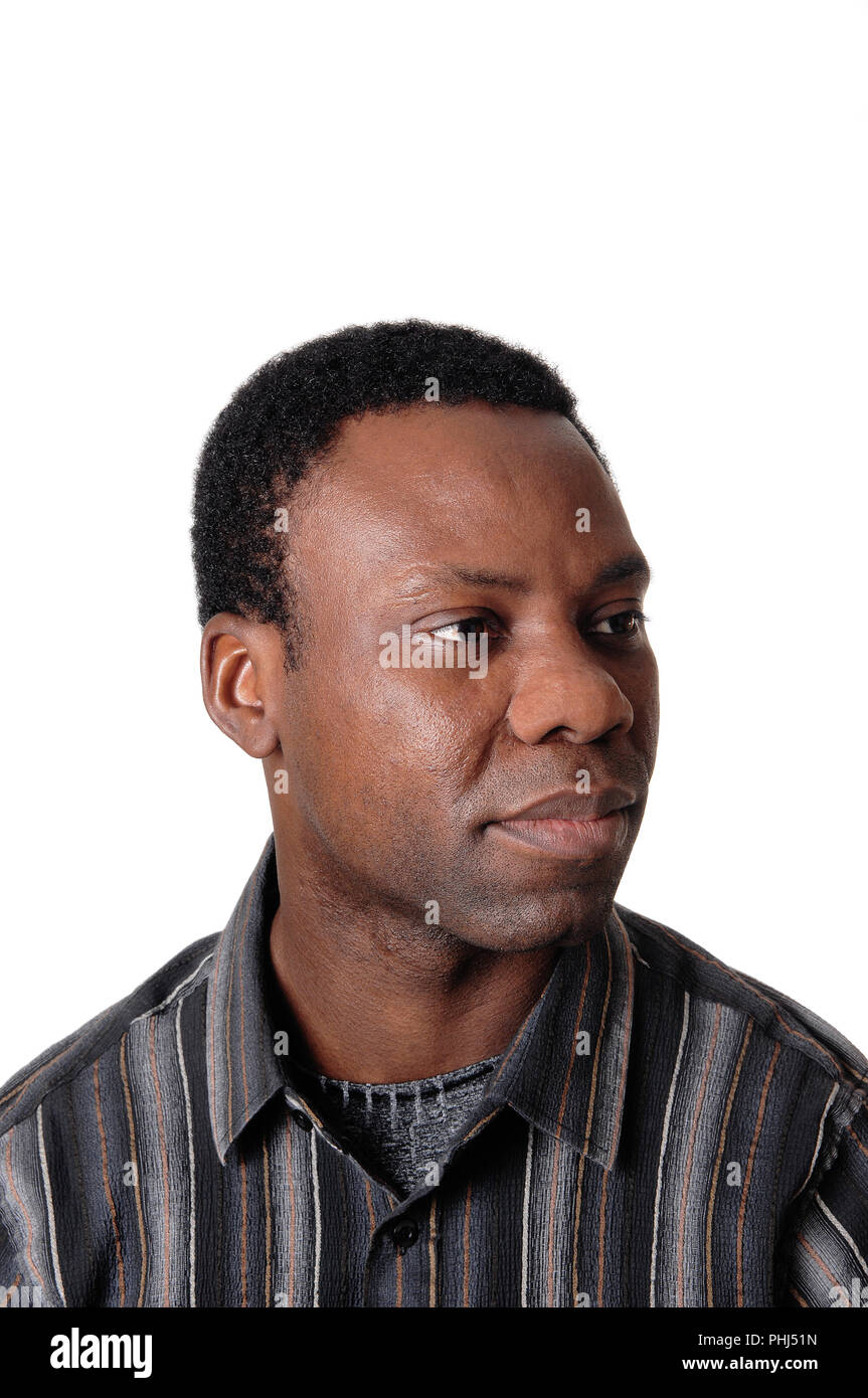 Image Portrait d'homme africain in close up Banque D'Images