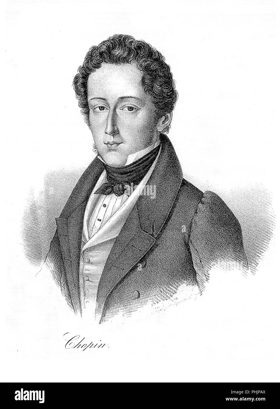 Portrait de Frédéric François Chopin Banque D'Images