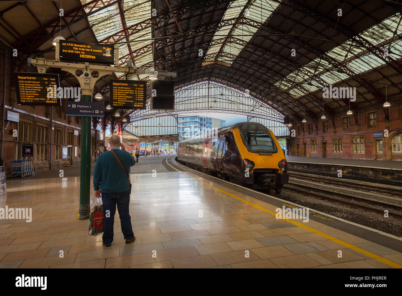 La gare de Temple Meads de Bristol, Royaume-Uni Banque D'Images