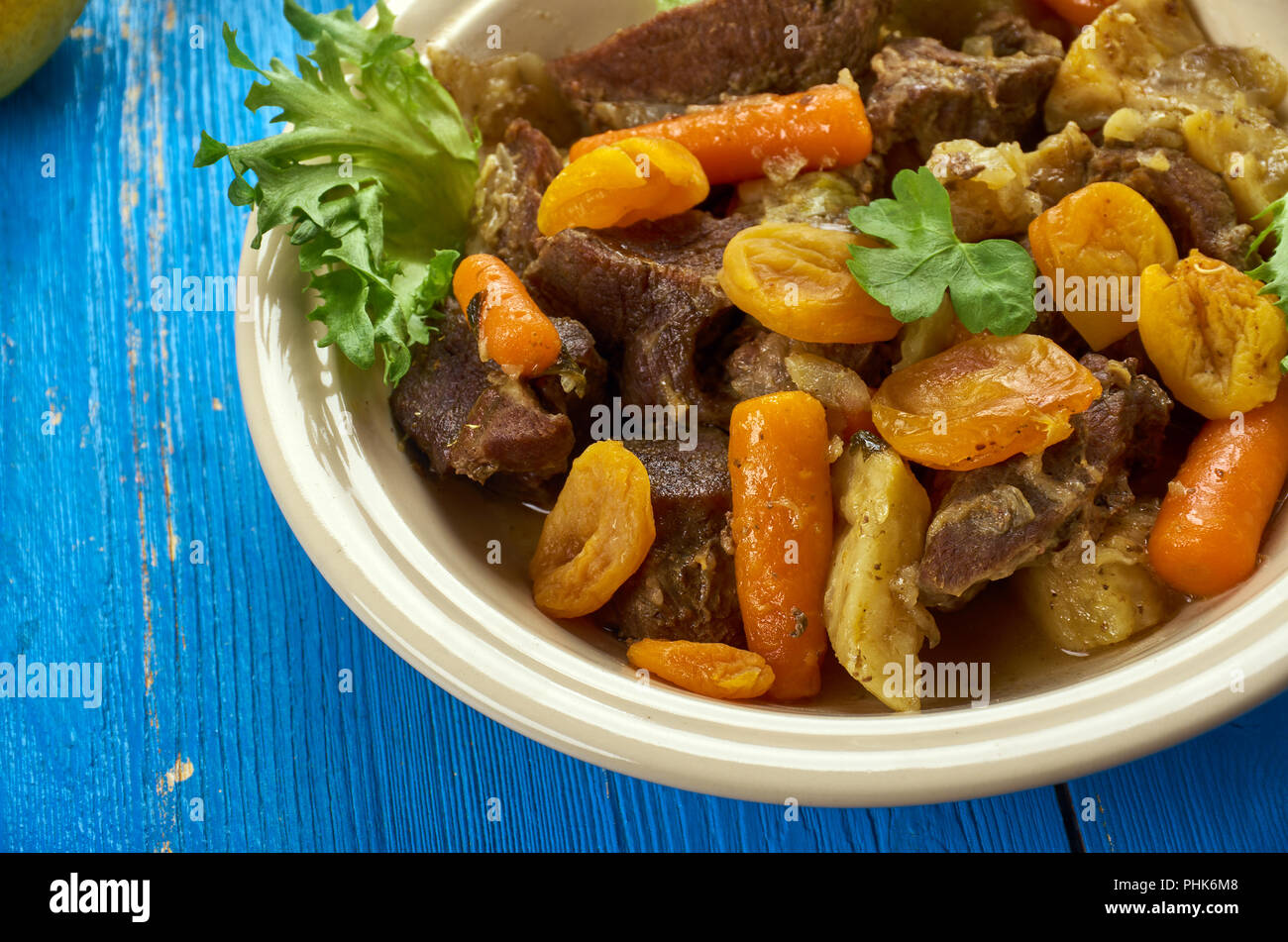 Le curry d'agneau doux sud-africain potjie curry d'agneau Banque D'Images