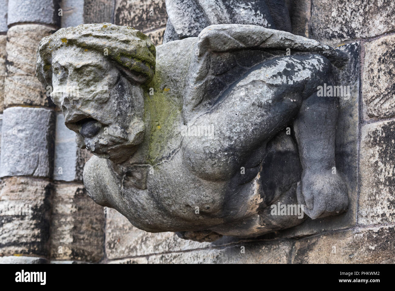 La sculpture de la Renaissance, le Palais Royal, le château de Stirling, Stirlingshire, Scotland, UK Banque D'Images