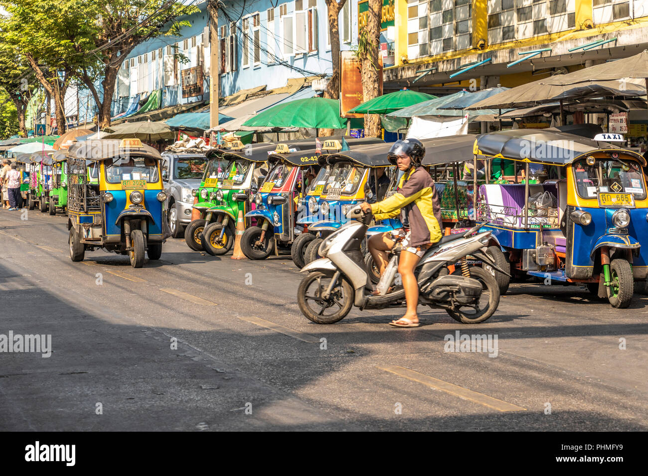 La vie de la rue Bangkok en Thaïlande. Banque D'Images