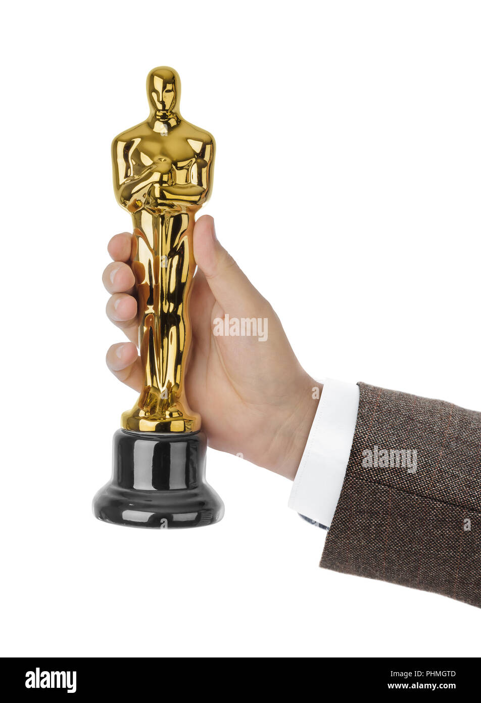 La main avec attribution de cérémonie des Oscars Banque D'Images