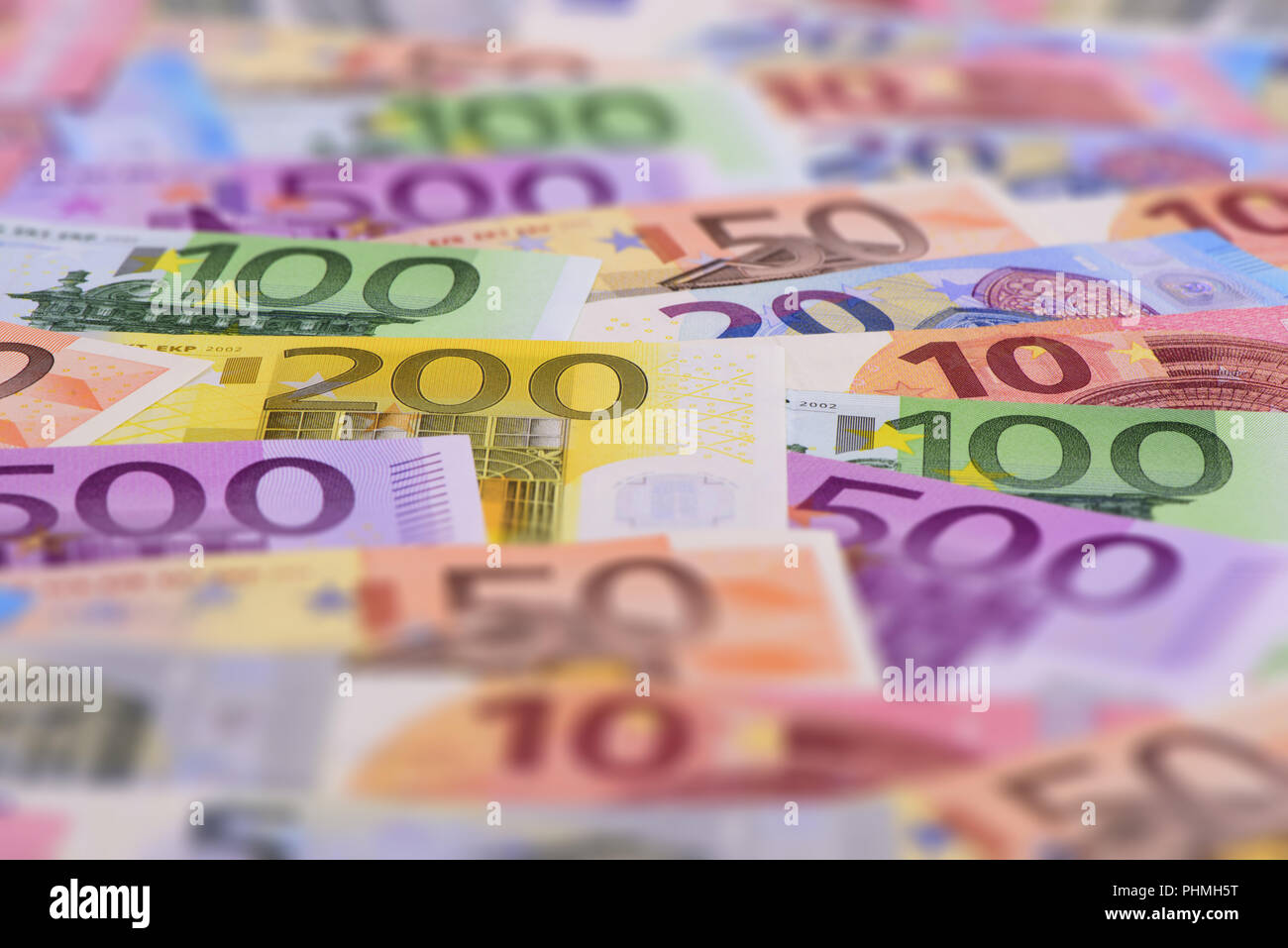 Beaucoup de billets de monnaie européenne Banque D'Images