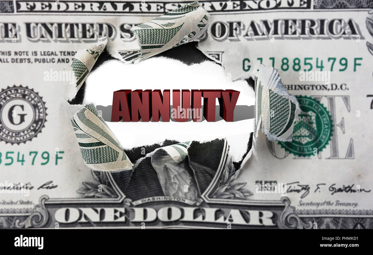 La pension et dollar Banque D'Images