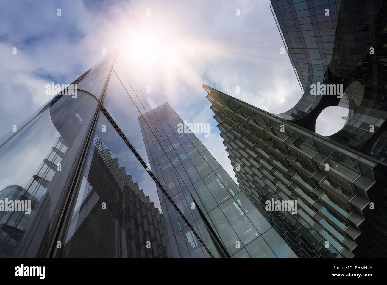 Plusieurs tours de bureaux Banque D'Images