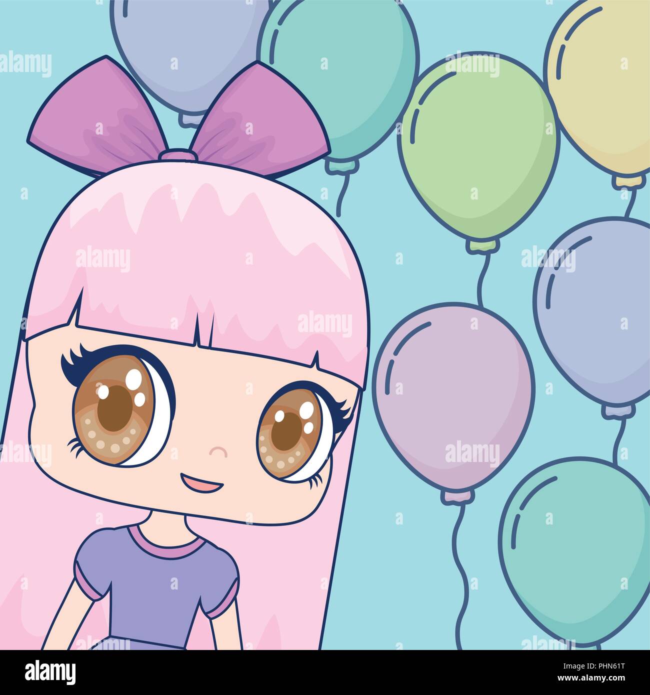 Joyeux Anniversaire Design Avec Icone Kawaii Anime Girl Blue Plus De Ballons Et D Arriere Plan Design Colore Vector Illustration Image Vectorielle Stock Alamy Joyeux Anniversaire Design Avec Icone Kawaii Anime Girl Blue Plus De Ballons Et D Arriere Plan Design Colore Vector Illustration Image Vectorielle Stock Alamy