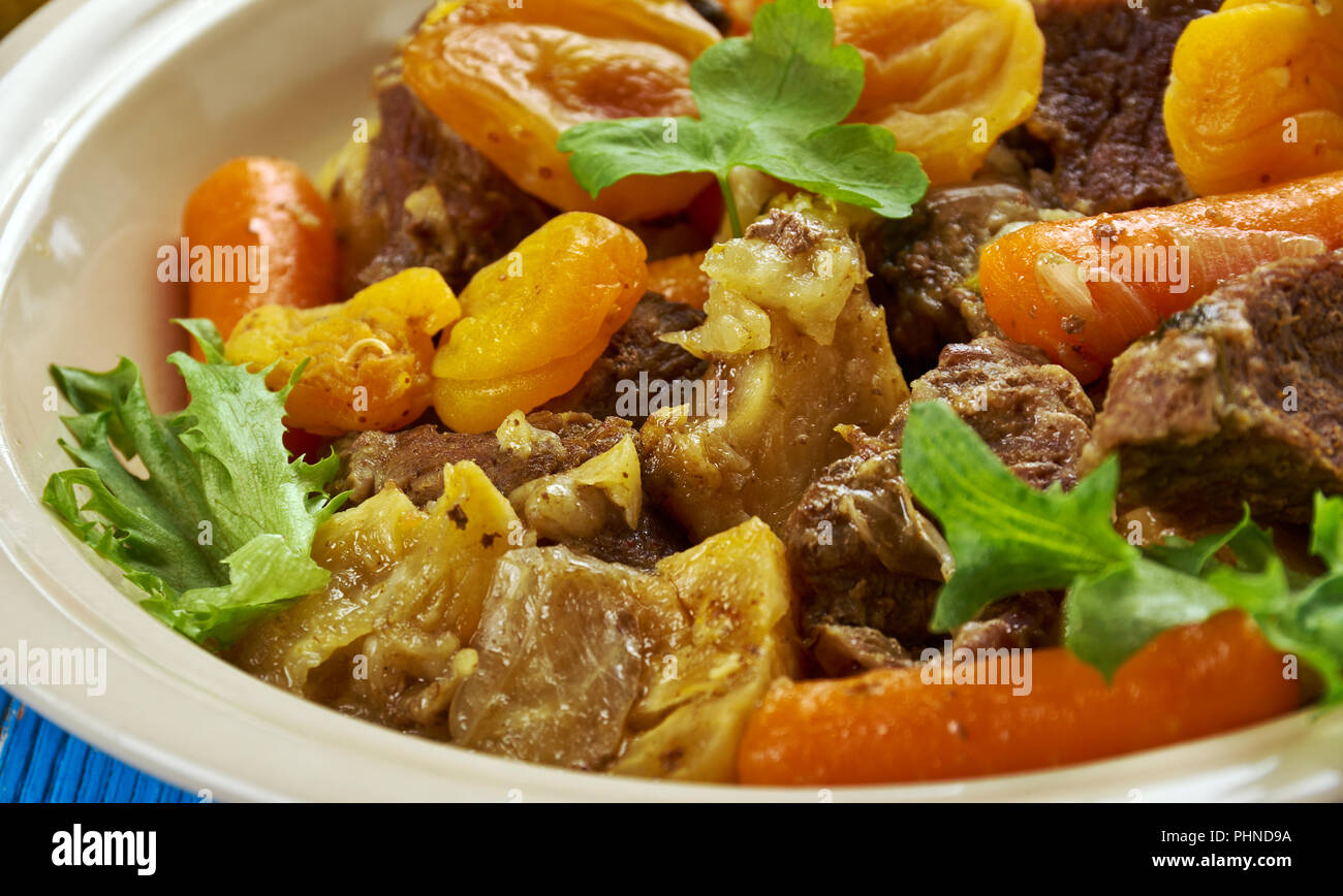 Le curry d'agneau doux sud-africain potjie curry d'agneau Banque D'Images