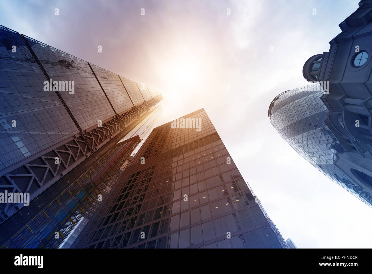 Plusieurs tours de bureaux Banque D'Images