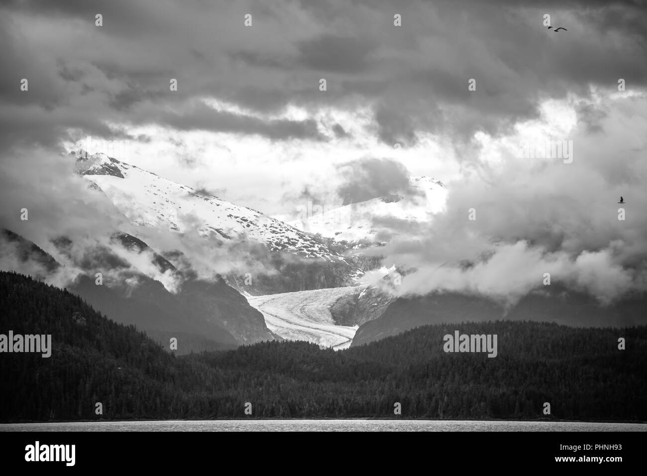 Les scènes de montagnes en juin autour de Juneau en Alaska Banque D'Images