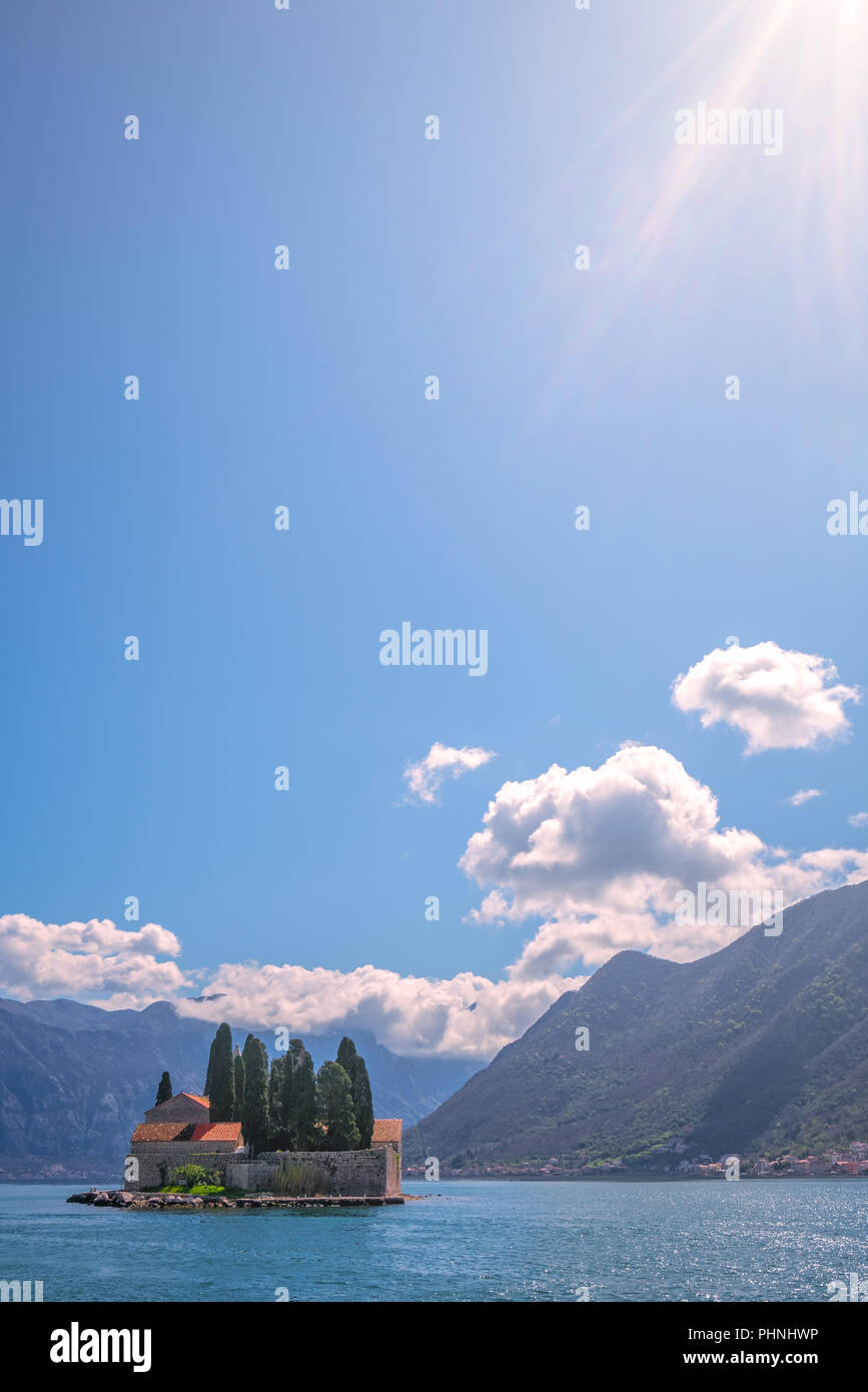 L'île Georges San dans la baie de Kotor Banque D'Images