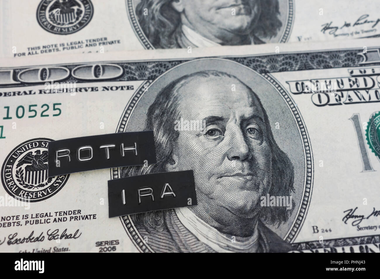 Roth IRA étiquettes Banque D'Images